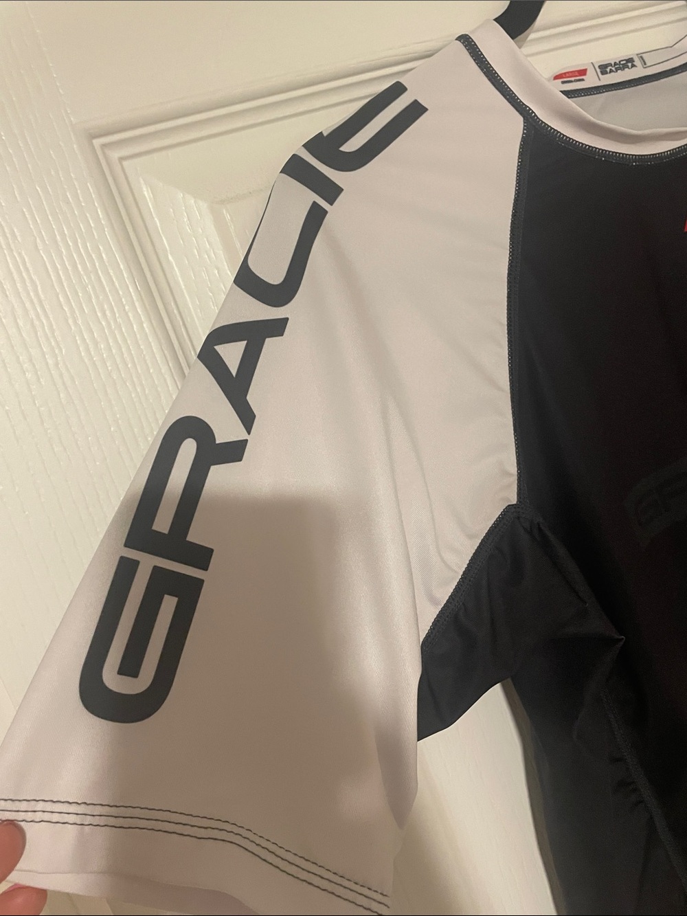 Men’s Gracie Barra Black and White Short Sleeve Performance Tee - Picture 4 of 6